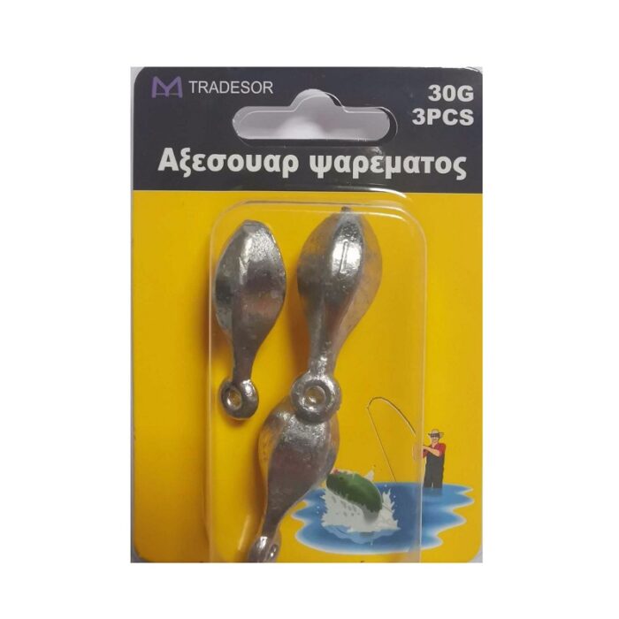 Βαρίδια αλιείας με θηλιά - 30gr - 3pcs - 30165